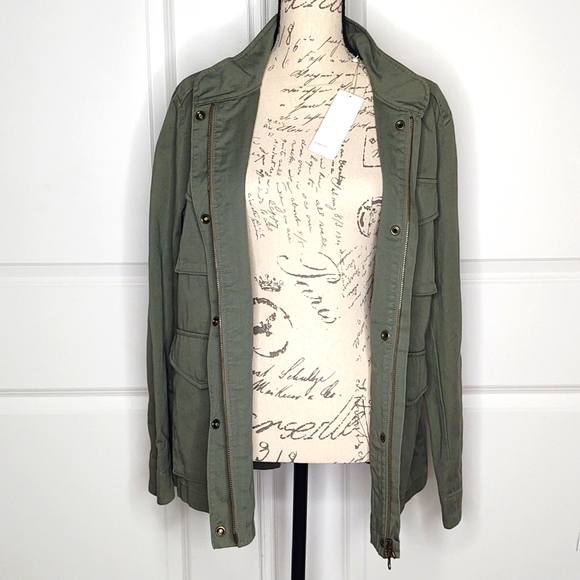 Vince Cotton Utility Jacket, Loden Green, Size Large 🆕 - Picture 11 of 12